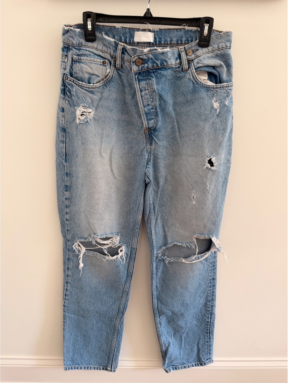 Boyish Women's Sustainable Distressed Boyfriend Jeans Size 31